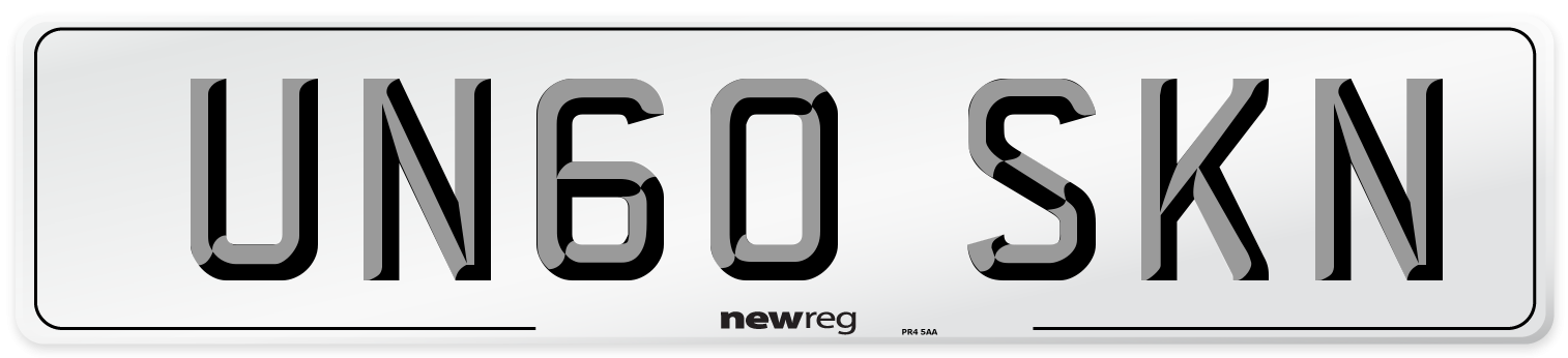 UN60 SKN Number Plate from New Reg